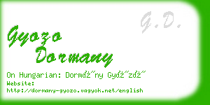 gyozo dormany business card